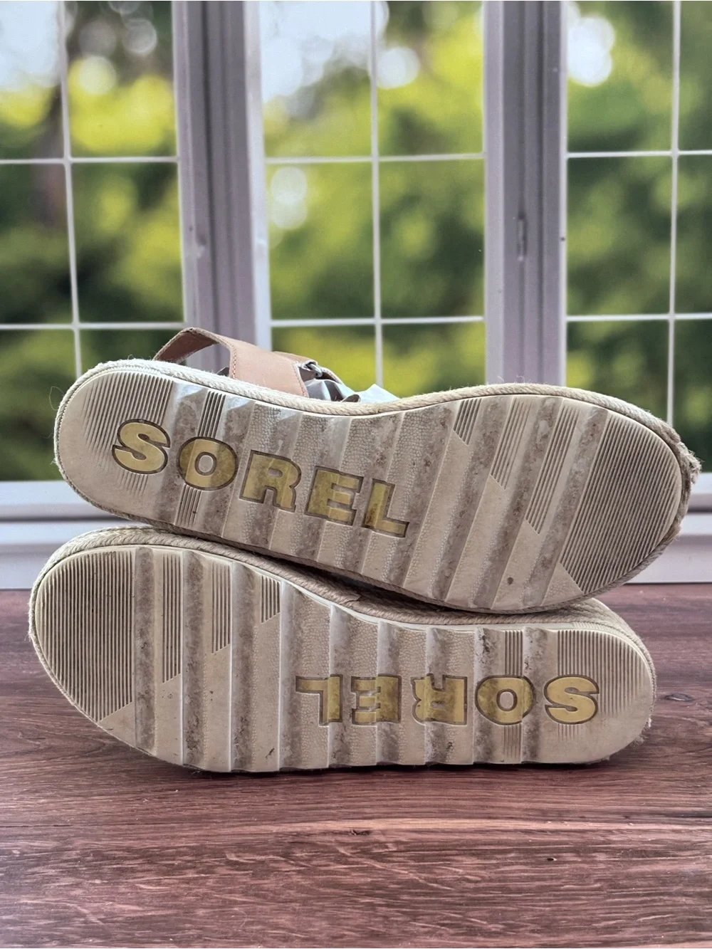 SOREL Flatform Platform Jute Tan Sandal Size 9.5